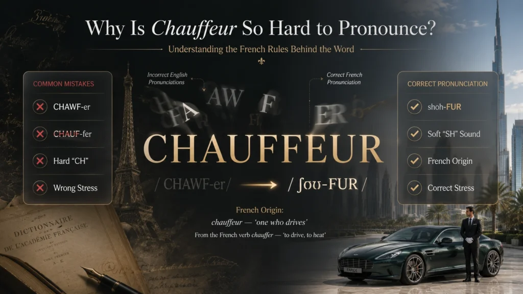 Chauffeur pronunciation guide and etiquette