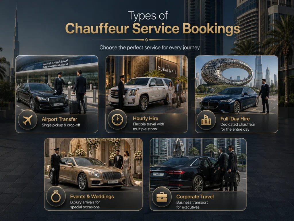Types of Chauffeur Service Bookings