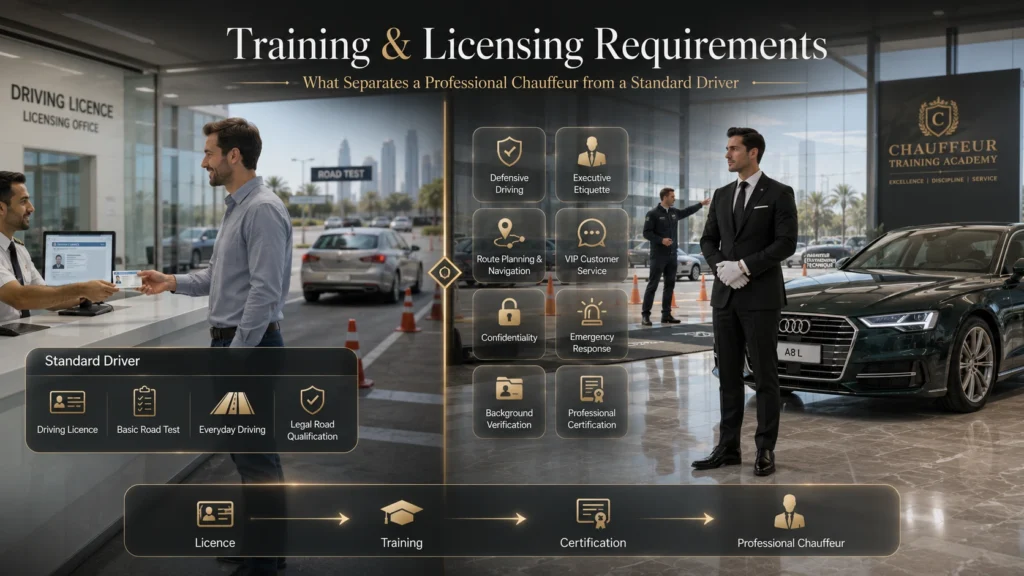 Chauffeur training vs standard driver comparison