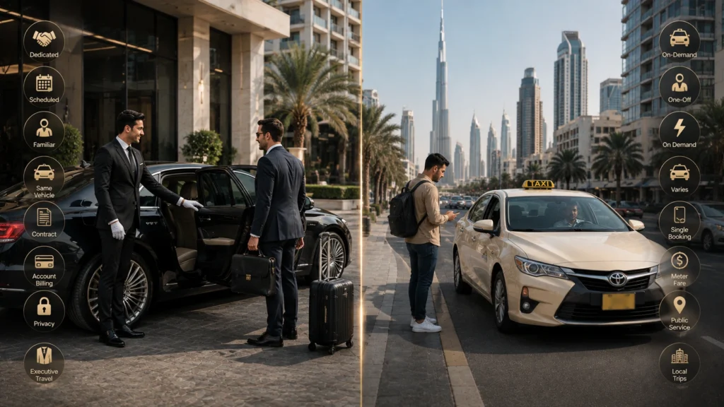 Personal Chauffeur vs Taxi Driver at a Glance