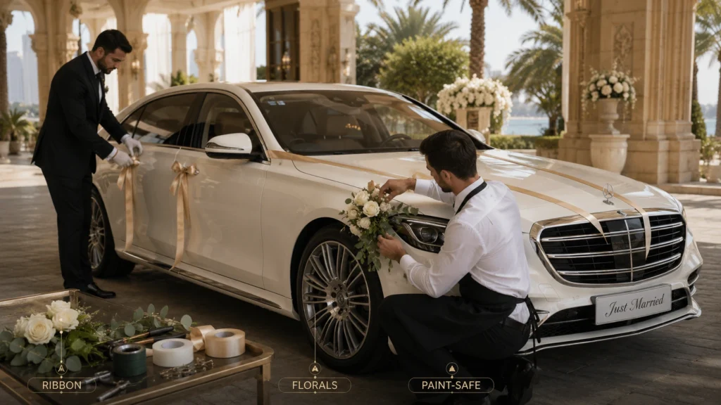 Wedding cars Decorations and Customization Options Chauffeur Emirates